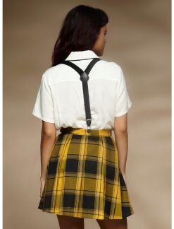 HUNIVERS Harry Potter Hufflepuff Pleated Suspender Skirt 4 HUNIVERS Harry Potter Hufflepuff Pleated Suspender Skirt -transcendentactive shop 17753484 av2
