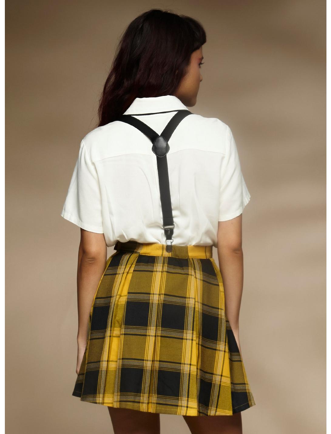 Harry Potter Hufflepuff Pleated Suspender Skirt HUNIVERS Harry Potter Hufflepuff Pleated Suspender Skirt -transcendentactive shop 17753484 av2