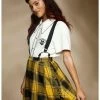 HUNIVERS Harry Potter Hufflepuff Pleated Suspender Skirt -transcendentactive shop 17753484 hi