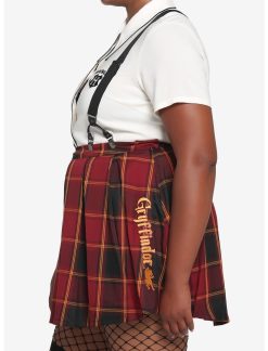 HUNIVERS Harry Potter Gryffindor Pleated Suspender Skirt Plus Size -transcendentactive shop 17753506 av1