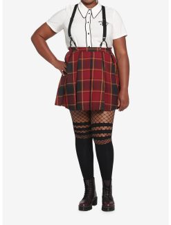 HUNIVERS Harry Potter Gryffindor Pleated Suspender Skirt Plus Size -transcendentactive shop 17753506 av2