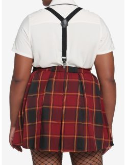HUNIVERS Harry Potter Gryffindor Pleated Suspender Skirt Plus Size -transcendentactive shop 17753506 av3