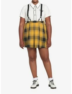 HUNIVERS Harry Potter Hufflepuff Pleated Suspender Skirt Plus Size 8 HUNIVERS Harry Potter Hufflepuff Pleated Suspender Skirt Plus Size -transcendentactive shop 17753513 av2