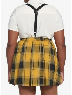 HUNIVERS Harry Potter Hufflepuff Pleated Suspender Skirt Plus Size 9 HUNIVERS Harry Potter Hufflepuff Pleated Suspender Skirt Plus Size -transcendentactive shop 17753513 av3