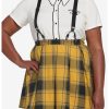HUNIVERS Harry Potter Hufflepuff Pleated Suspender Skirt Plus Size -transcendentactive shop 17753513 hi