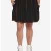HUNIVERS Black & Red Contrast Stitch Skirt Plus Size -transcendentactive shop 17944478 hi