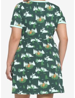 HUNIVERS Her Universe Star Wars Endor Ewok Ringer Dress Plus Size -transcendentactive shop 18069936 av2