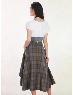 HUNIVERS Her Universe Outlander Tartan Lace-Up Hi-Low Dress 4 HUNIVERS Her Universe Outlander Tartan Lace-Up Hi-Low Dress -transcendentactive shop 18099204 av2