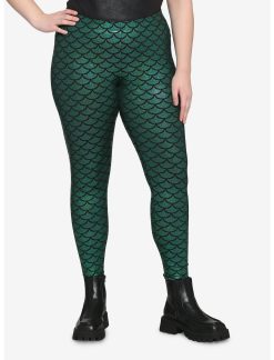 HUNIVERS Mermaid Scale Leggings Plus Size