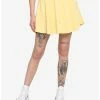 HUNIVERS Light Yellow Skirt -transcendentactive shop 18101004 hi