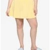 HUNIVERS Light Yellow Skirt Plus Size -transcendentactive shop 18101012 hi