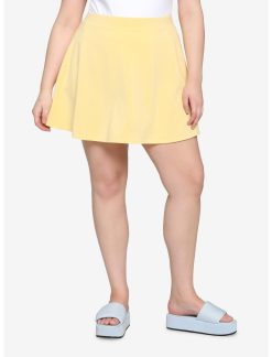 HUNIVERS Light Yellow Skirt Plus Size