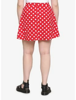 HUNIVERS Red & White Polka Dot Skirt Plus Size -transcendentactive shop 18101027 av1