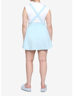 HUNIVERS Light Blue Suspender Skirt Plus Size -transcendentactive shop 18101042 av2