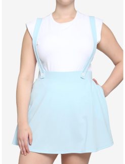 HUNIVERS Light Blue Suspender Skirt Plus Size