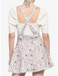 HUNIVERS Ivory Cottagecore Lace-Up Suspender Skirt -transcendentactive shop 18125535 av2