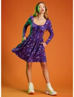 HUNIVERS Her Universe Disney Hocus Pocus Icons Lace-Up Dress -transcendentactive shop 18125608 av1