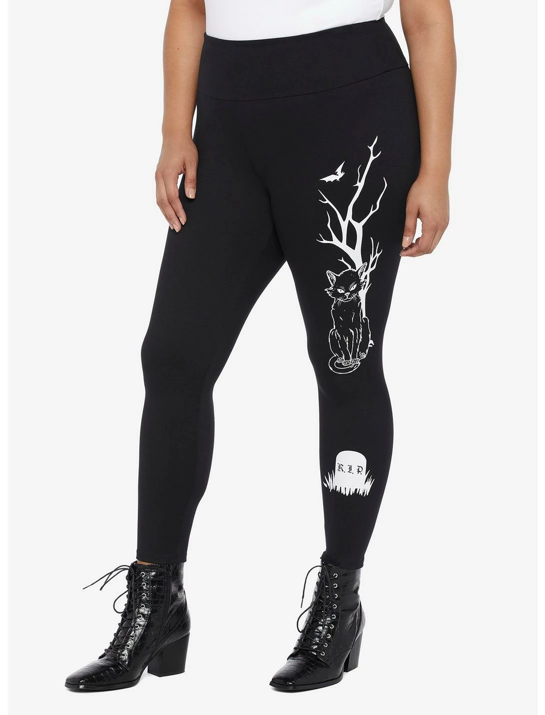 HUNIVERS Her Universe Disney Hocus Pocus Binx Tombstone Leggings Plus Size 3 HUNIVERS Her Universe Disney Hocus Pocus Binx Tombstone Leggings Plus Size