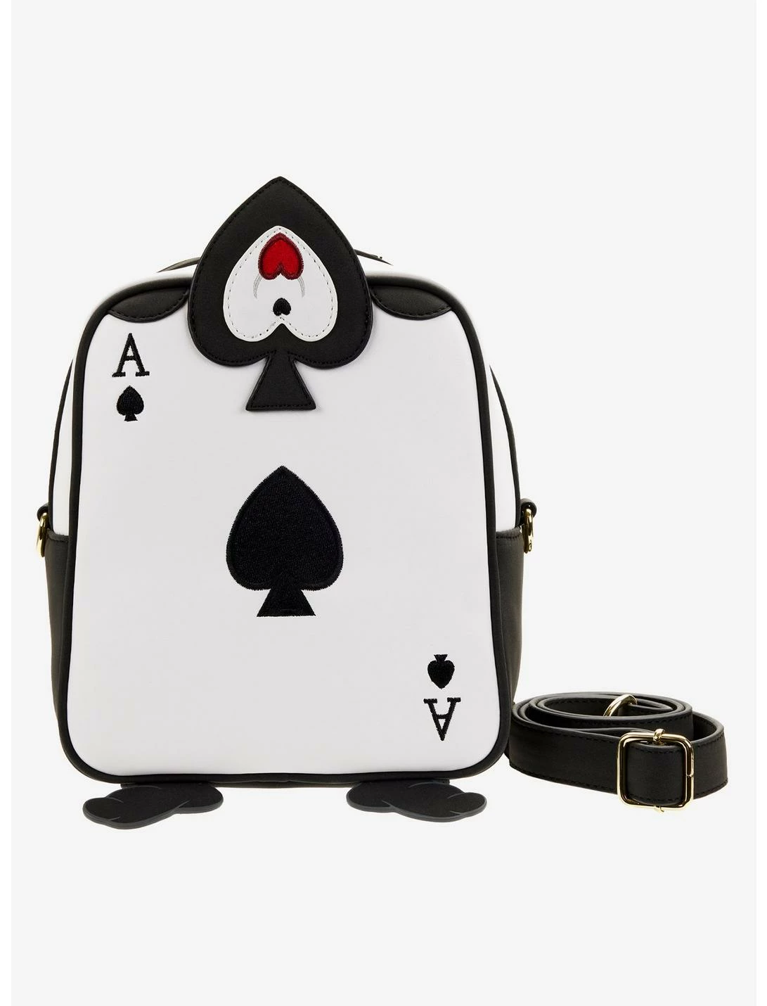 LOUNGFLY Loungefly Disney Alice In Wonderland Ace Of Spades Crossbody Bag 3 LOUNGFLY Loungefly Disney Alice In Wonderland Ace Of Spades Crossbody Bag