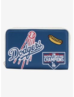 LOUNGFLY Loungefly MLB Los Angeles Dodgers World Series Champions Zipper Wallet