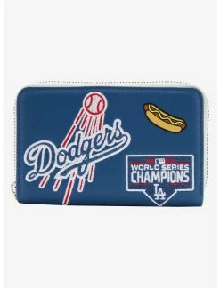 LOUNGFLY Loungefly MLB Los Angeles Dodgers World Series Champions Zipper Wallet