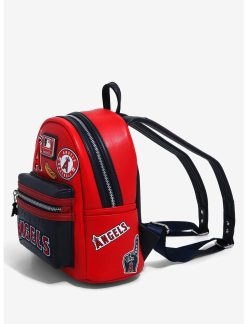 LOUNGFLY Loungefly MLB LA Angels Patches Mini Backpack -transcendentactive shop 18257315 av2