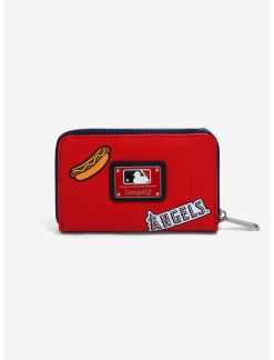 LOUNGFLY Loungefly MLB LA Angels Patches Zipper Wallet -transcendentactive shop 18257317 av1