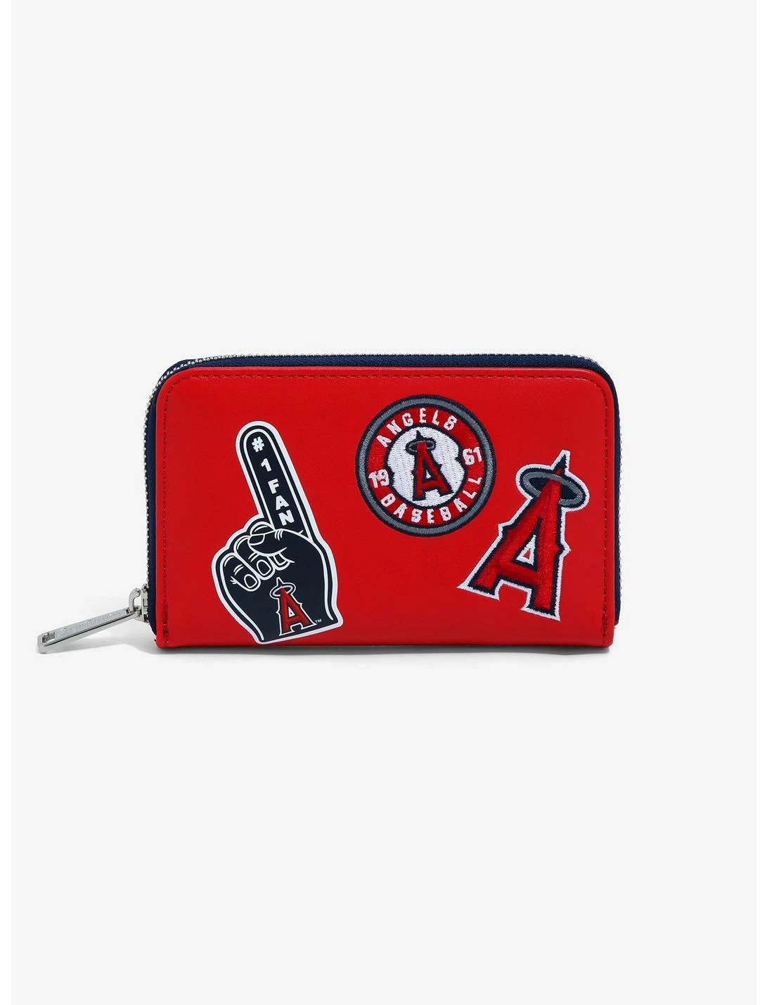 LOUNGFLY Loungefly MLB LA Angels Patches Zipper Wallet 3 LOUNGFLY Loungefly MLB LA Angels Patches Zipper Wallet