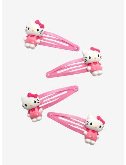 HUNIVERS Hello Kitty Classic Pink Hair Clip Set
