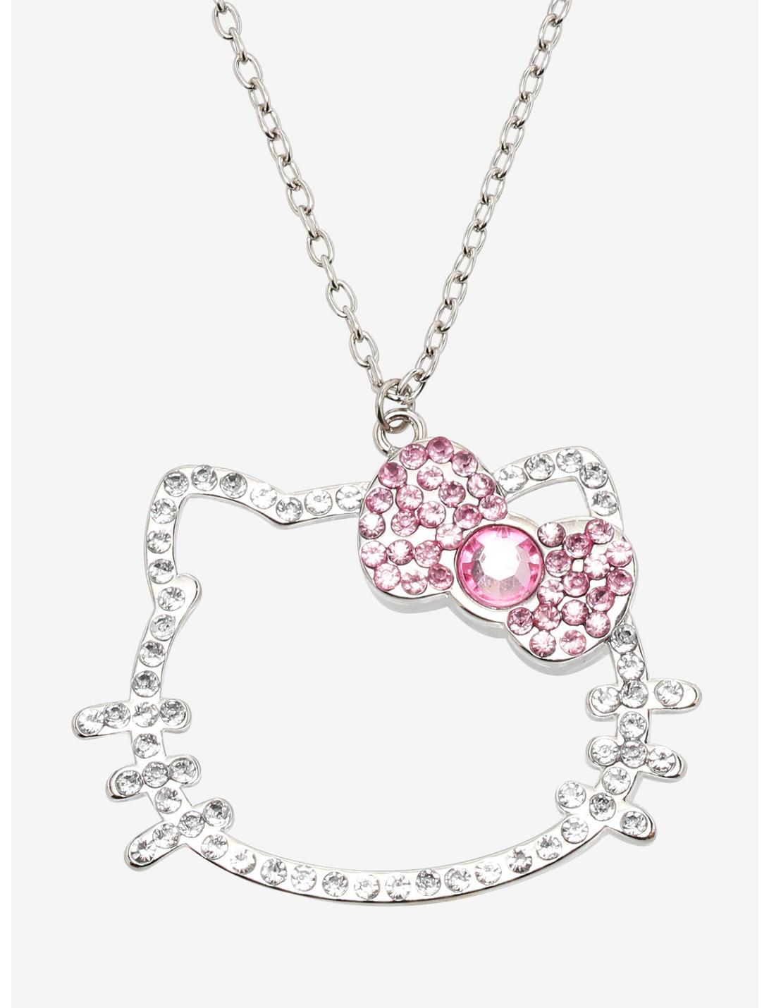 Hello Kitty Bling Pendant Chunky Chain Necklace HUNIVERS Hello Kitty Bling Pendant Chunky Chain Necklace -transcendentactive shop 18257517 av1