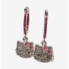 HUNIVERS Hello Kitty Bling Hoop Drop Earrings 2 HUNIVERS Hello Kitty Bling Hoop Drop Earrings -transcendentactive shop 18257519 hi