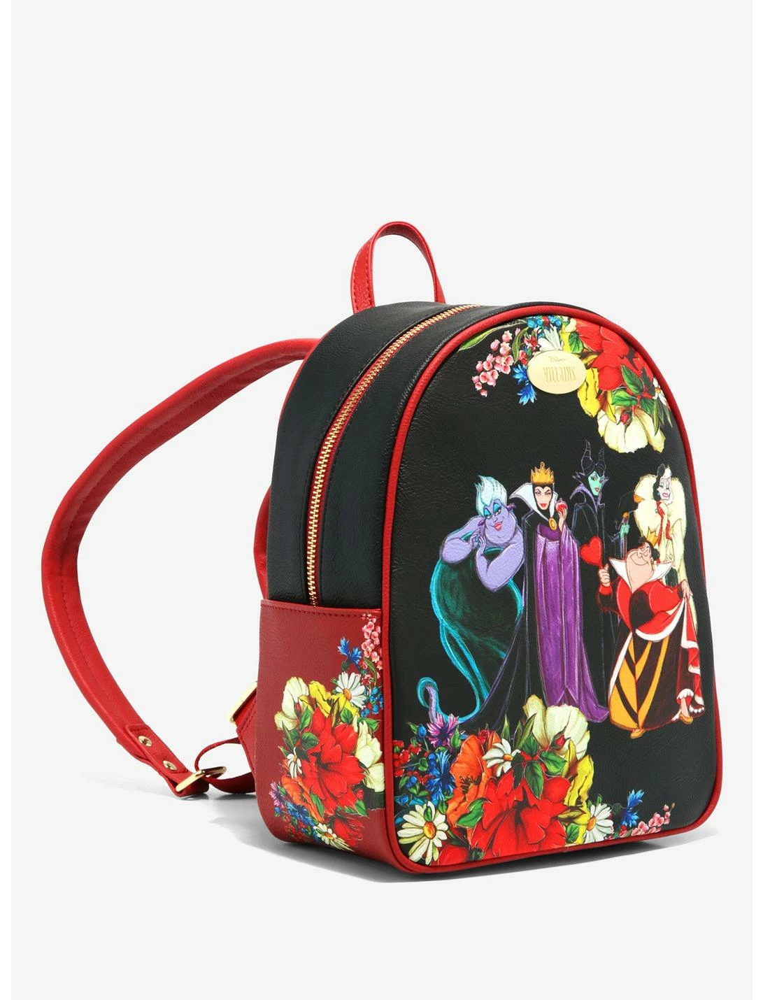 HUNIVERS Disney Villains Group Portrait Floral Mini Backpack 4 HUNIVERS Disney Villains Group Portrait Floral Mini Backpack - Image 2