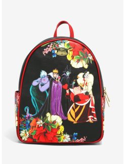 HUNIVERS Disney Villains Group Portrait Floral Mini Backpack