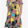 HUNIVERS The Nightmare Before Christmas Sally Patchwork Jagged Dress -transcendentactive shop 18385797 hi
