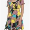 HUNIVERS The Nightmare Before Christmas Sally Patchwork Jagged Dress