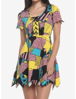 HUNIVERS The Nightmare Before Christmas Sally Patchwork Jagged Dress