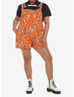 HUNIVERS Her Universe Disney Halloween Vintage Icons Soft Shortalls Plus Size -transcendentactive shop 18385892 av1