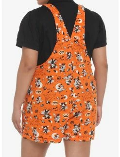 HUNIVERS Her Universe Disney Halloween Vintage Icons Soft Shortalls Plus Size -transcendentactive shop 18385892 av2