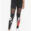 HUNIVERS The Nightmare Before Christmas Jack & Sally Mesh Leggings -transcendentactive shop 18386012 hi