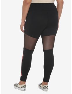 HUNIVERS The Nightmare Before Christmas Jack & Sally Mesh Leggings Plus Size -transcendentactive shop 18386020 av1