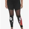 HUNIVERS The Nightmare Before Christmas Jack & Sally Mesh Leggings Plus Size -transcendentactive shop 18386020 hi
