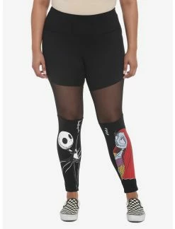HUNIVERS The Nightmare Before Christmas Jack & Sally Mesh Leggings Plus Size