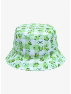 Bioworld Keroppi Gingham Bucket Hat 7 Bioworld Keroppi Gingham Bucket Hat -transcendentactive shop 18418732 av2