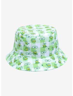 Bioworld Keroppi Gingham Bucket Hat