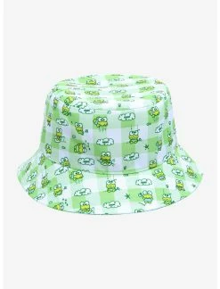 Bioworld Keroppi Gingham Bucket Hat