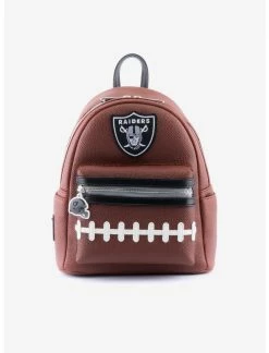 LNGEFLY Loungefly NFL Las Vegas Raiders Logo Football Mini Backpack