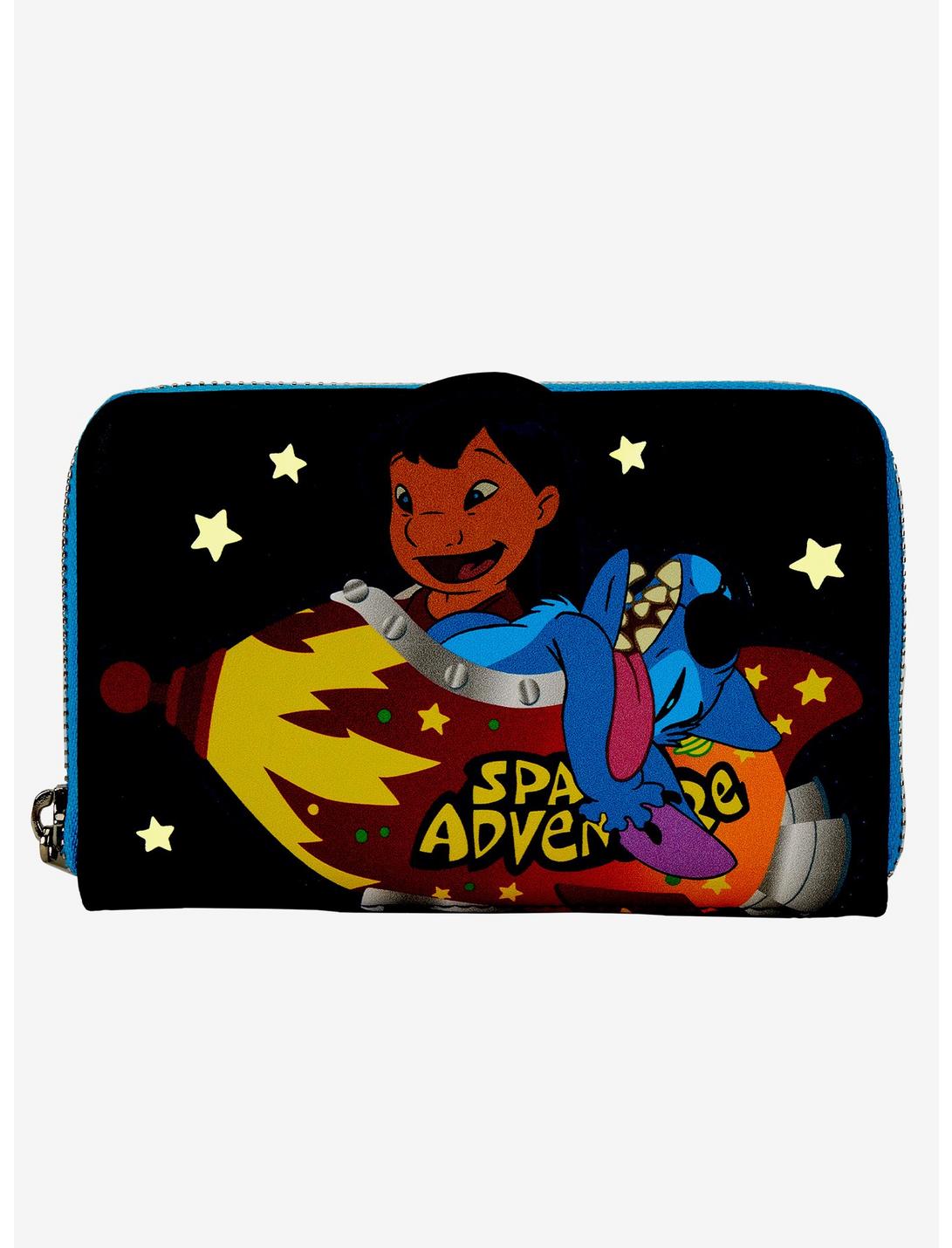 Loungefly Disney Lilo & Stitch Rocket Ship Glow-In-The-Dark Zipper Wallet LNGEFLY Loungefly Disney Lilo & Stitch Rocket Ship Glow-In-The-Dark Zipper Wallet -transcendentactive shop 18420003 av3
