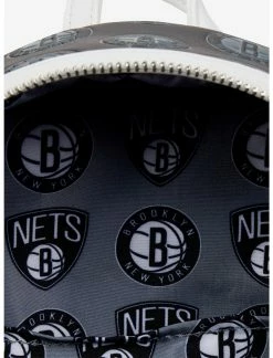 LNGEFLY Loungefly NBA Brooklyn Nets Logo Mini Backpack -transcendentactive shop 18420025 av2