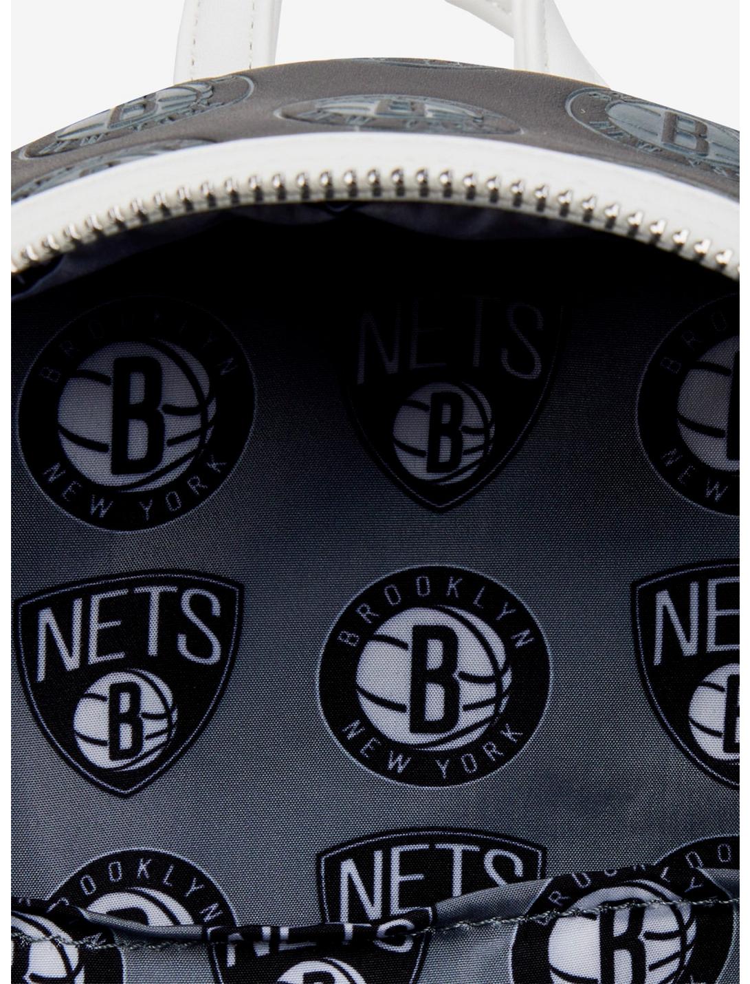 Loungefly NBA Brooklyn Nets Logo Mini Backpack LNGEFLY Loungefly NBA Brooklyn Nets Logo Mini Backpack -transcendentactive shop 18420025 av2