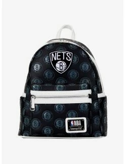 LNGEFLY Loungefly NBA Brooklyn Nets Logo Mini Backpack